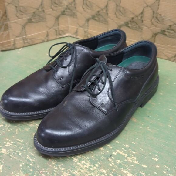 Nunn Bush Dress Shoes Mens 10.5 Wide Oxford Black Leather Cap Toe Round - Picture 1 of 8